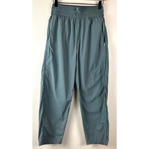 Madewell MWL High Waisted Straight Leg Pull-On Cropped Pants Size Small Green